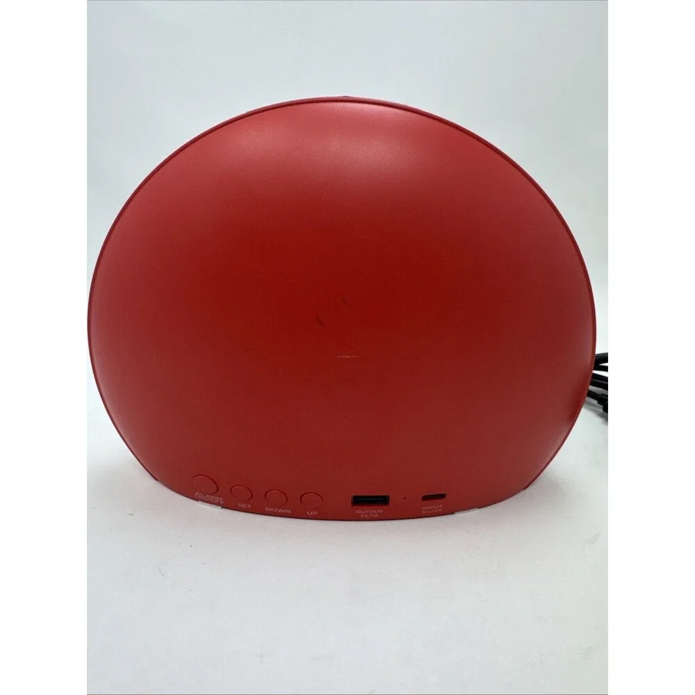 Peanuts Snoopy Sunrise Alarm Clock Red Digital Display Gradual Light Temperature